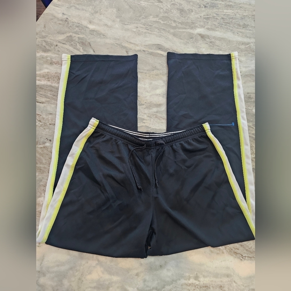 Champion GameDay Black Athletic Track Pants Medium | Yellow & White Trim